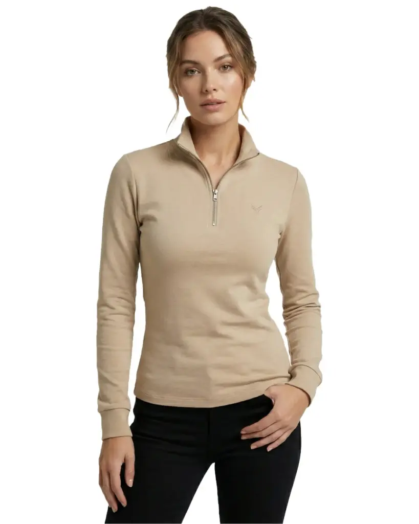 Basic  Fit Shirt With Zip Kari