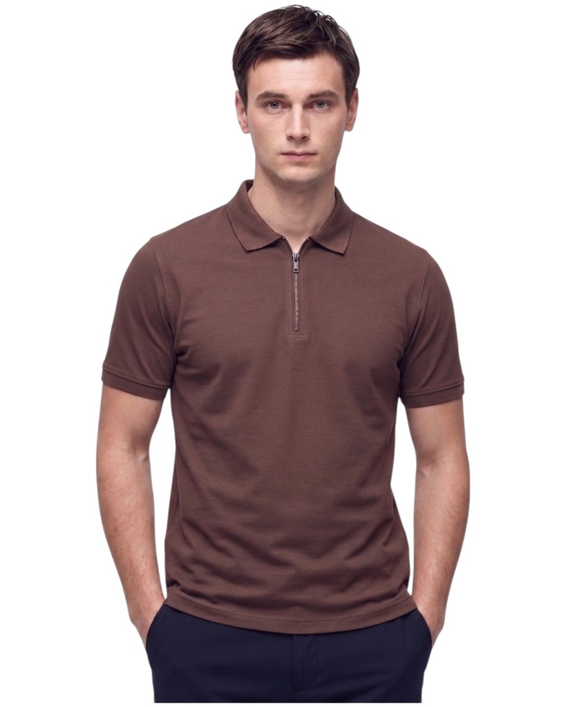 Chic Half-zip With Shirt Colla R