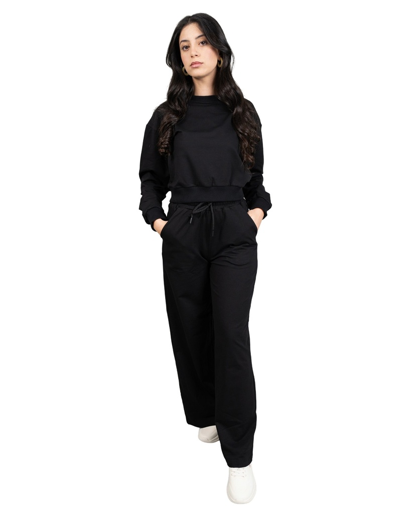Crop Top And Wide-leg Pants  Set  Kari