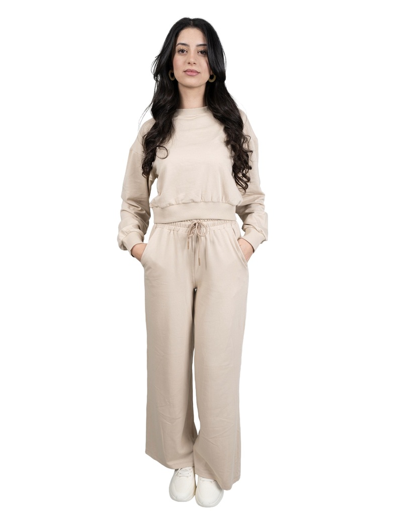 Crop Top And Wide-leg Pants  Set  Kari